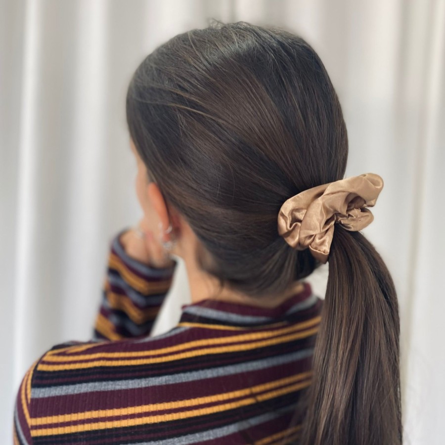 Hair Accessories CreatiVal | Golden Satin Cabbage