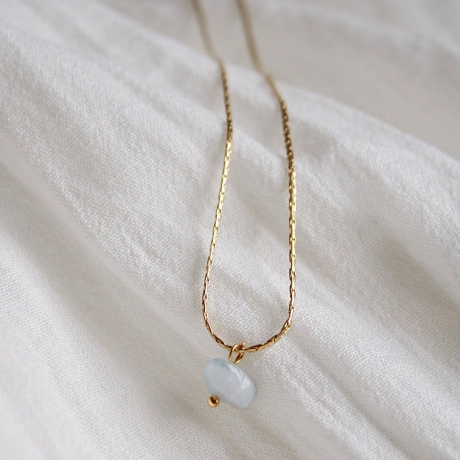 Necklaces CreatiVal | Aquamarine - Gold