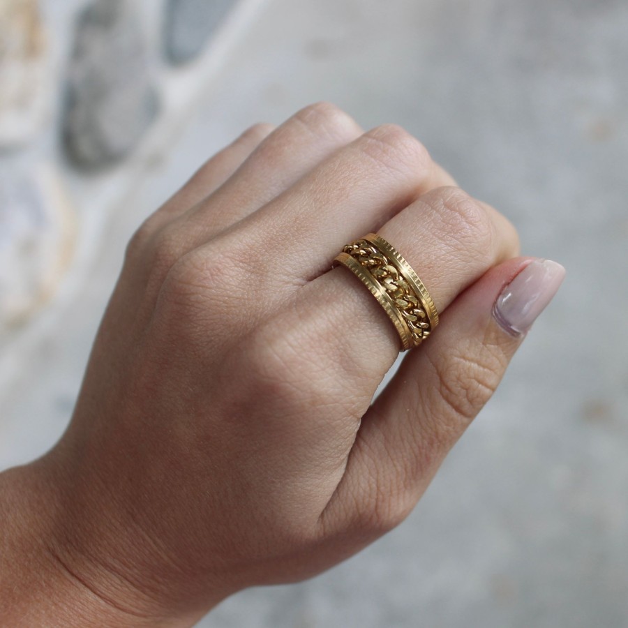 Meditation Rings CreatiVal | Spirit - Gold Meditation Ring