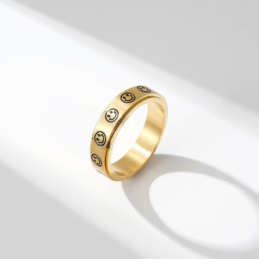 It Is Cute CreatiVal | Mimi Smiley - Gold Meditation Ring