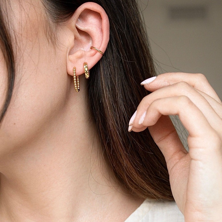 Earrings CreatiVal | Diskret Gold - Ear Cuff