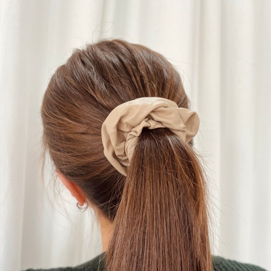 Hair Accessories CreatiVal | Beige Vegan Leather Bag