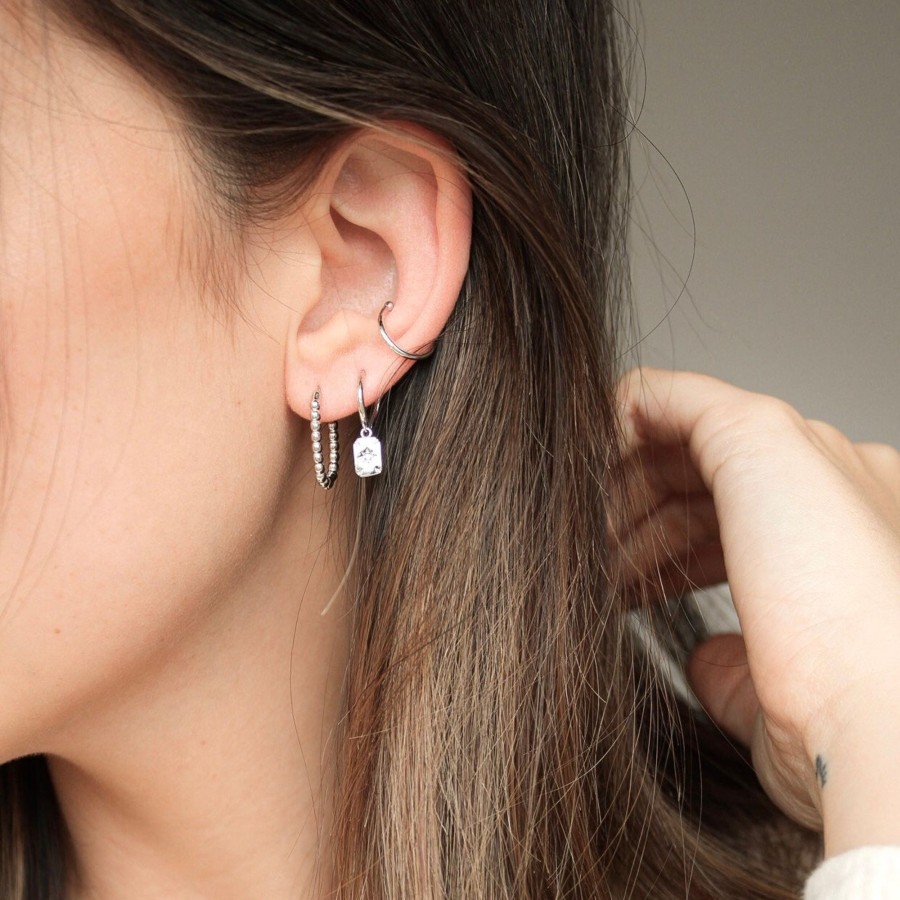 Earrings CreatiVal | Diskret Silver - Ear Cuff