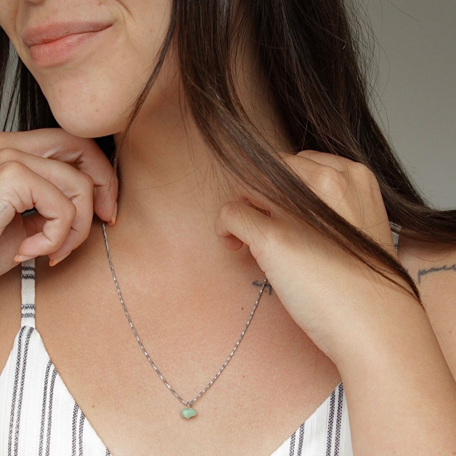 Necklaces CreatiVal | Aventurine - Silver