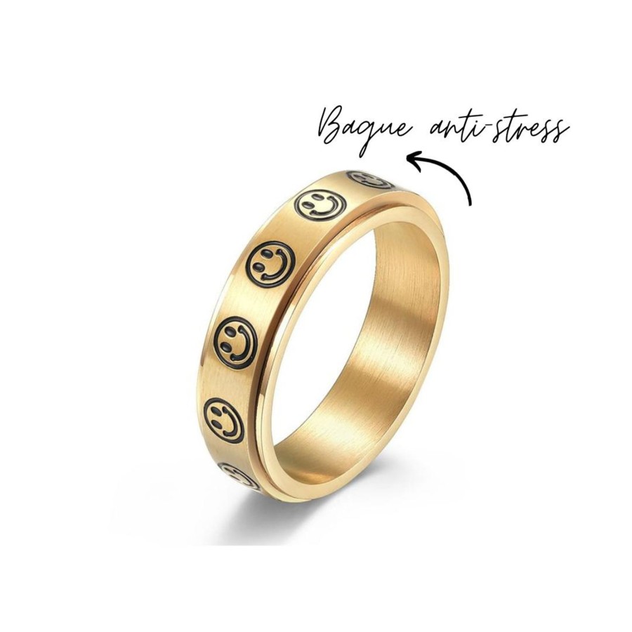 Meditation Rings CreatiVal | Mimi Smiley - Gold Meditation Ring