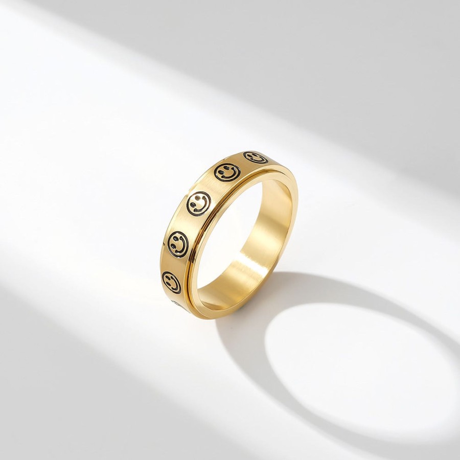 Meditation Rings CreatiVal | Mimi Smiley - Gold Meditation Ring