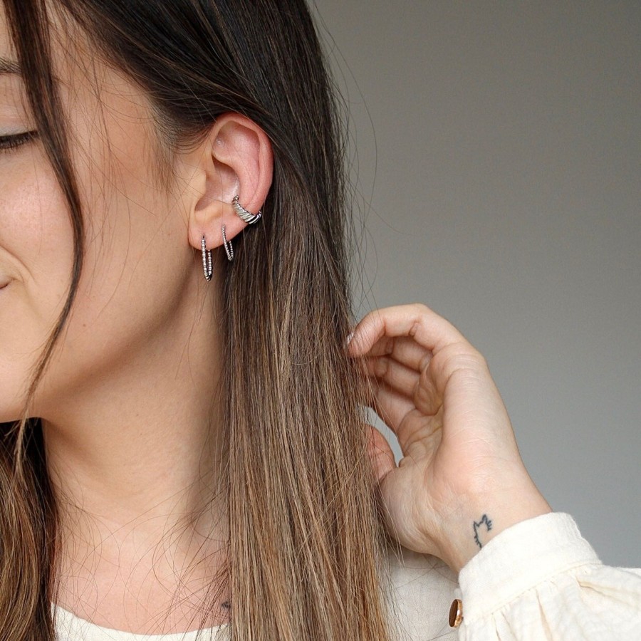 Earrings CreatiVal | Odace Argent - Ear Cuff