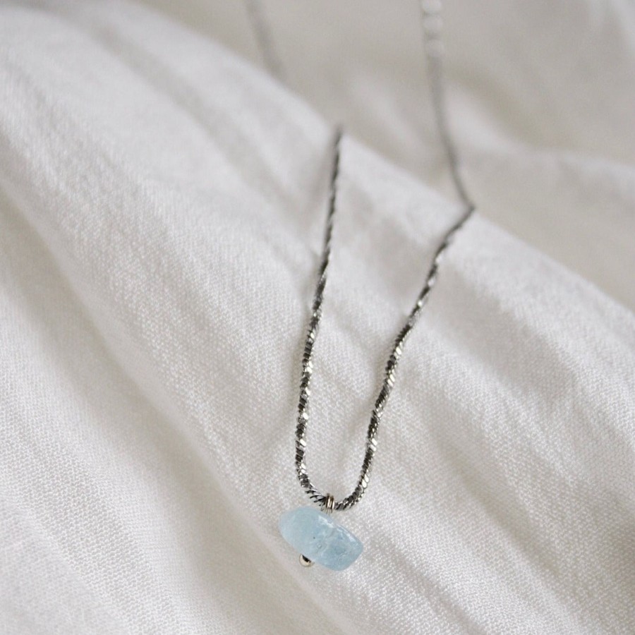 Necklaces CreatiVal | Aquamarine - Silver