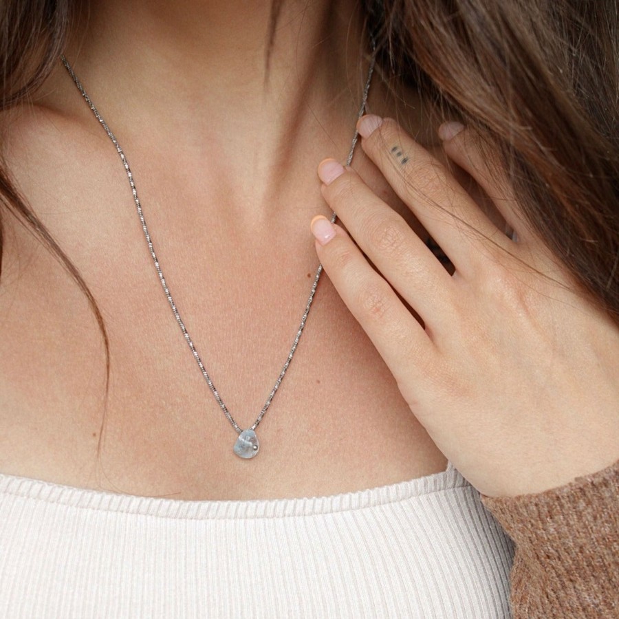 Necklaces CreatiVal | Aquamarine - Silver