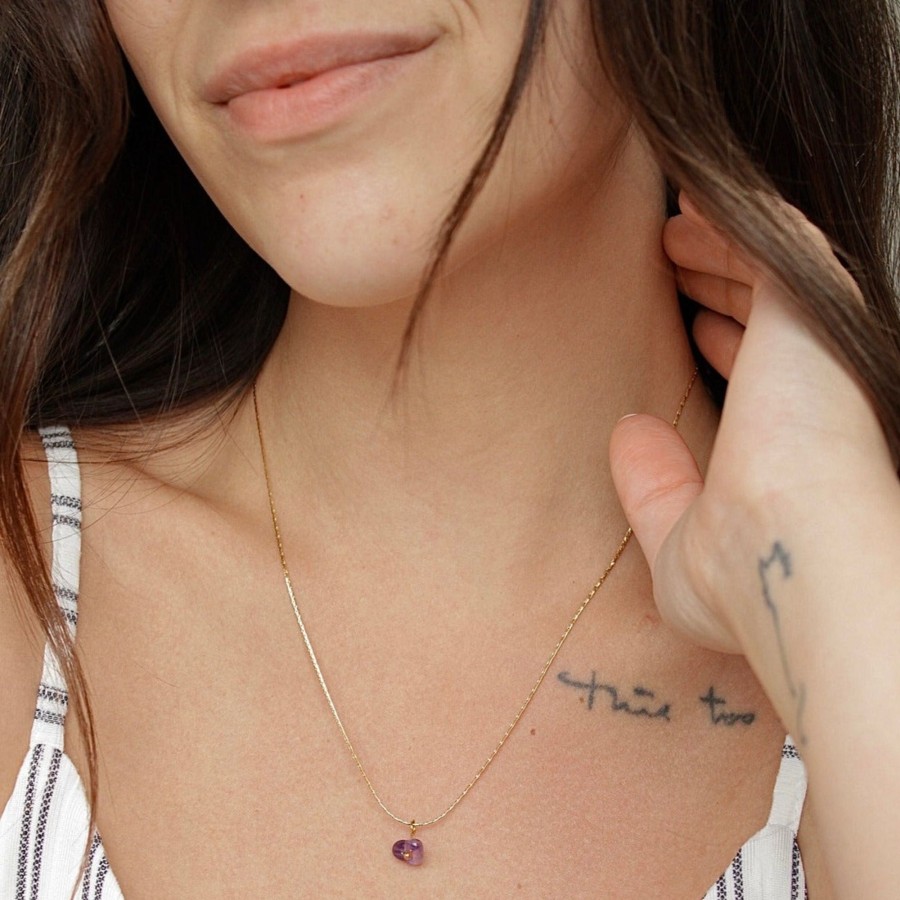 Necklaces CreatiVal | Amethyst - Gold