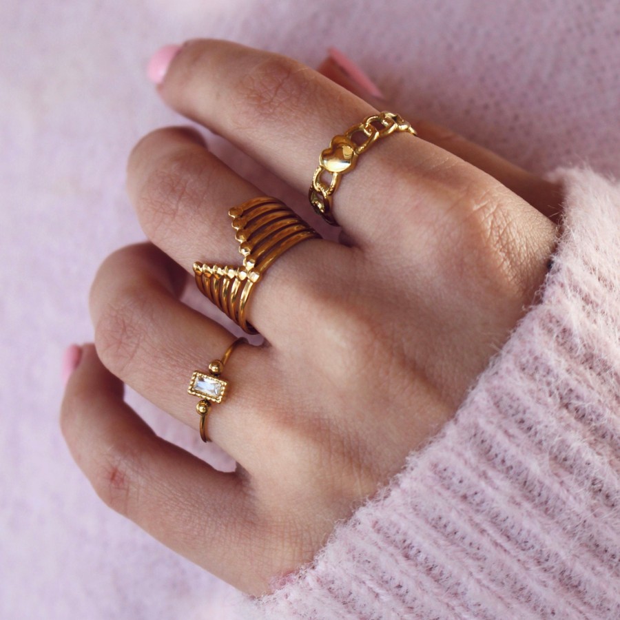 Rings CreatiVal | Viktoire - Gold Adjustable Ring