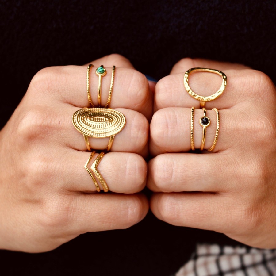 Rings CreatiVal | Vaya - Gold Adjustable Ring