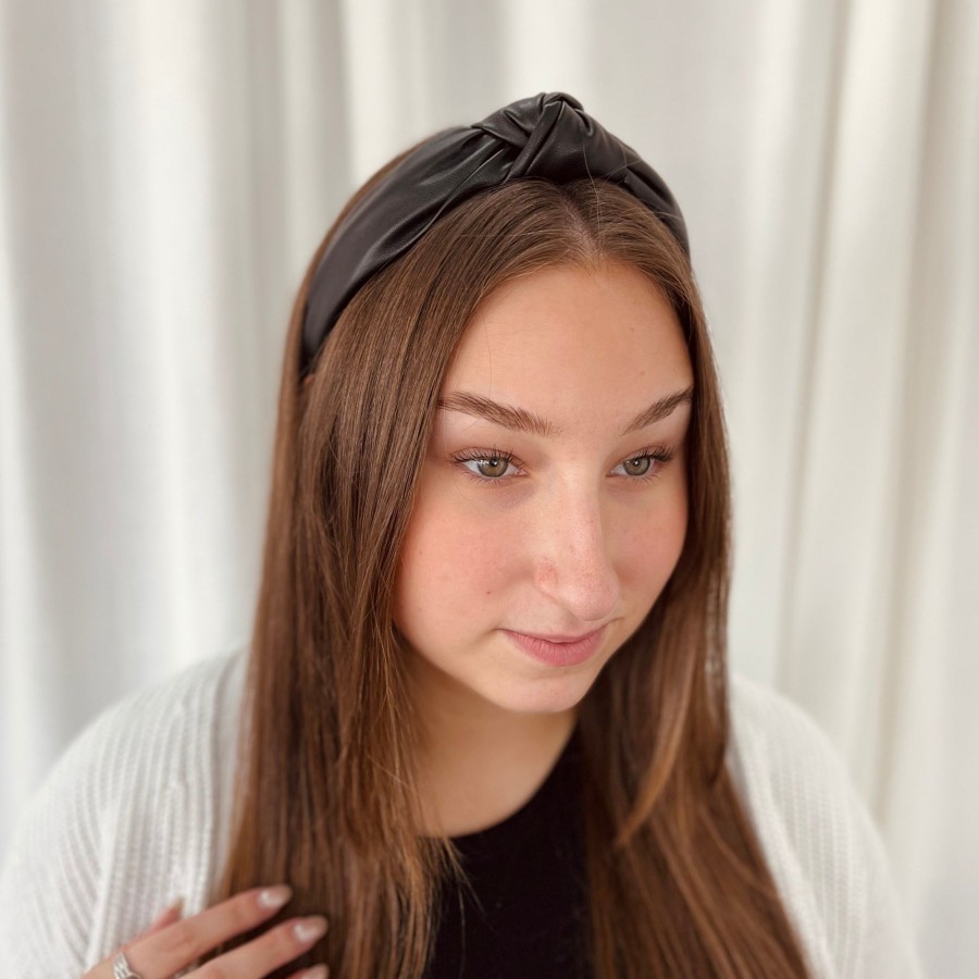 Hair Accessories CreatiVal | Vegan Leather Headband - Black