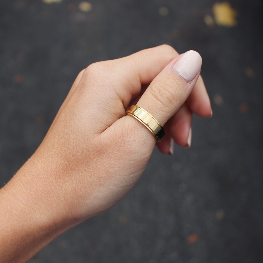 Meditation Rings CreatiVal | Serenity - Gold Meditation Ring